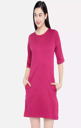 Dark Pink - Sukhiaatma Designer T-shirt Dress